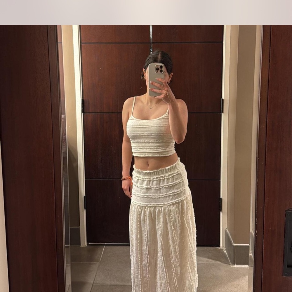 SHEIN White Skirt Set